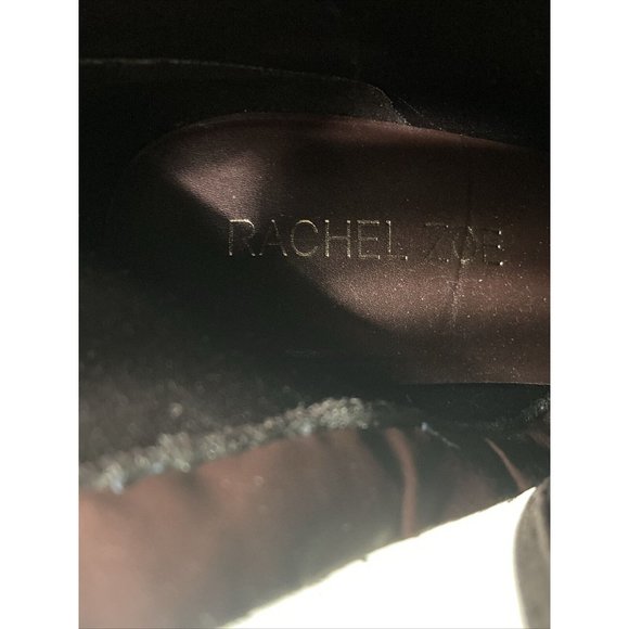 Rachel Zoe Size 7.5 M Mahogany Brown Croc Embossed MAYA Ankle Boot Platform Heel - Picture 7 of 16